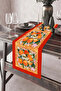 40X140Cm Woven Stain Resistant Printed Thai Feather Fabric Table Cloth Decorative Runner Washable