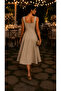 Women's Strappy Square Neck Long Dress - 3