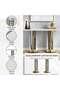 NODREA CONSOLE TABLE MARBLE - WHITE & GOLD - 7