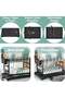 2-Tier Stainless Steel Dish Drying Rack, Kitchen Dish Drainer with Utensil, Cup & Cutting Board Holder, Rustproof Countertop Organizer, Black + Free 600ml Fairy - 5