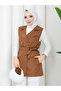 Women's Double-Breasted Belted Vest Rc3151 - 7