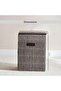 Eleanor Laundry Hamper with Wooden Lid 40x30x55cm-Grey - 5