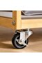 Elliot Bamboo Frame Laundry Hamper With Wheels 72.5x33x109cm - Grey/Natural - 2