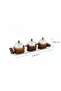 Luhpar 3-Bowl Serving Set on Rectangular Stainless Steel Tray - 56×22×13 cm - 4