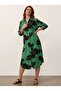 Viscose Shirt Dress Green Ink - 2