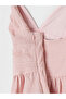 Nevavm Embroidered Mini Dress with String Straps and a Difference - 5