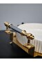 Oven Dish Bowl Luxury Serving Plate Bowl Gold Silver Serving Plate Striped Tableware Kitchen Home - 6