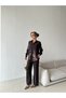 Women's Shirt with Stone Embroidery on Shoulders and Sleeves, Standard Pants Size Suit - 8