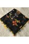 Handmade Needlework Writing, Scarf, Yemeni, Mevlit Cover, Head Cover, 4 Sides Embroidered, 100% Cotton, 100*100cm - 5