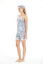 Women's 100% Viscose Bandana Floral Patterned Lace Rope Strap Shorts Set - 5