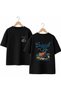 Coconut Printed Back and Front Chest 100% Cotton Oversize Loose Regular Fit Crew Neck T-Shirt