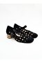 Women's Genuine Leather Heeled Shoes Black