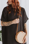 Crinkle Cotton Black Balloon Dress - 2