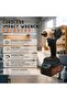 168V Cordless Impact Wrench Kit, 300–320N.m Max Torque, 2300RPM, 3550 IPM, LED Work Light, 2 Lithium Batteries, Sockets, Bits & Charger Included – BN-HK139 - 2