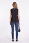 V-Neck, Pleated Front, Kms Garnished T-Shirt with Pockets. - 2