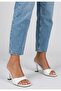 Jova White Patent Leather Heeled Slippers - 3