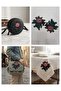 Kanavic Red Green Flower Applique - 7