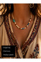 Natural Stone Seashell Necklace – Handmade Bohemian Summer Necklace Inspired by the Sea
