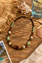 Bohemian Ethnic Design Women's Necklace with Natural Stone Agate, Jade, and Turquoise Detailing - 2
