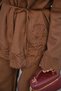 Women's Floral Embroidered Hidden Button Detail Shirt Linen Set Brown - 5