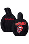 The Rolling Stones Printed Cotton Long Sleeve Hooded Sweatshirt with 3 Yarns