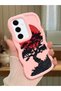 Samsung Galaxy S24 Fe Compatible Case Camera Protector Pink Silicone Couple Phone Case Tree Pattern