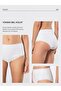 Women's Lycra Ribbed Lace High Waist Panties 2-Pack 929/White - 2