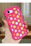 iPhone 8 Compatible Case Camera Protector Red Silicone Couple Phone Case Floral Pattern