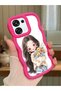Oppo A6 Pro Compatible Case Camera Protector Red Silicone Couple Phone Case Girl Pattern