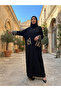 Standard Ferace with Zippered Cuffs and Pockets, with Sequin Detail, Loose Cut, Can Be Weared in Sizes 40-48. - 8
