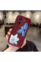 Xiaomi Redmi 13C Compatible Case Camera Protector Burgundy Silicone Couple Phone Case Floral Pattern