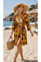 Trendy Ethnic Pattern Woven Viscose Belted Kimono