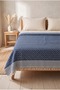 Milas 100% Cotton Double Bedspread & Pique |   200X230 cm |   Anti-Sweat Natural Fabric and Soft Texture