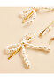 Women Gold Embellished Hair Clips 4 Piece Set - 3