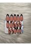 Handmade Press-On Nails Set - Nude Base with Glossy Black French Tips and Silver Glitter Abstract Swirls Elegant Almond Shape Custom Gel Nails - 2