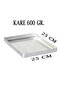 Aluminum 600Gr Square Baklava Kadayif Kunefe Pastry Damascus Dessert Baking Tray