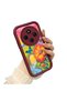 Xiaomi Redmi 14C 4g Compatible Case Camera Protector Burgundy Silicone Couple Phone Case Butterfly Pattern - 3