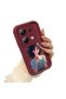 Xiaomi Poco M6 Pro 4g Compatible Case Camera Protector Burgundy Silicone Couple Phone Case Girl Pattern - 3