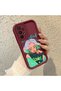 Samsung Galaxy A23 Compatible Case Camera Protector Burgundy Silicone Couple Phone Case Girl Pattern - 2
