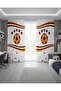 Yellow Red Soccer Ball Double Winged Children's Room Background Curtain