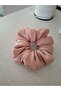 Shiny Textured Medium Size Fabric Hair Scrunchie – Voluminous and Stylish Design - 2