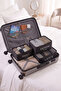 3-Piece Black Suitcase Organizer Set, Small Travel Bag Organizer Set - 3
