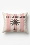 Palm Beach Pink Striped Throw Pillow Cover - 5