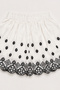 Girls Embroidered White Skirt - 4