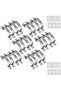 Aluminium Cabinet Pull Handle Set with Mounting Screws-Silver (24 Pieces)