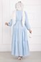 Belted Layered Dress Baby Blue - 6