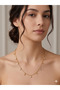 26Kly17 Stone Bird Charm Gold Necklace - 2