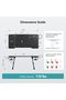 2 in 1 Multipurpose Foldable Laptop Table Stand for Office Chair with Cup Holder (Black) - 3