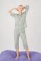 100% Cotton Combed Cotton Capri Pajama Set Short Sleeve T-Shirt and Capri Pajama Bottoms - 6