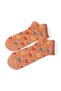 Girl's Orange 11-12 Years Old Heart Figured 6-Piece Booties Socks Set - 4